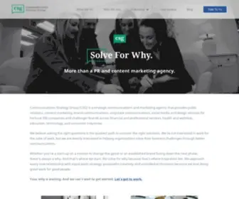 Wearecsg.com(Communications Strategy Group (CSG)) Screenshot