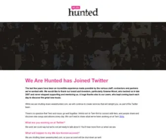 Wearehunted.com(We Are Hunted Joins Twitter) Screenshot