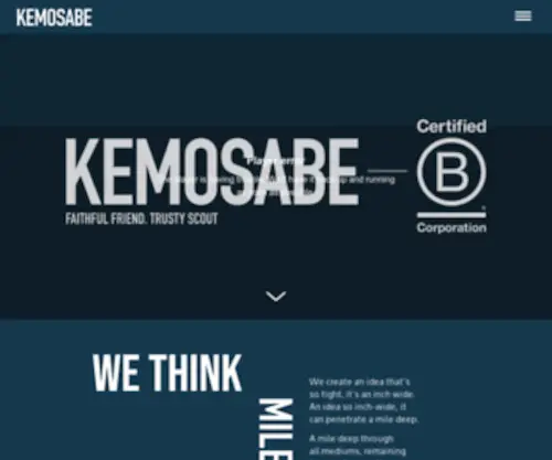 Wearekemosabe.com(Creative Agency London) Screenshot