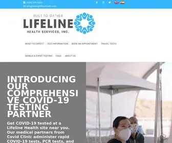 Wearelifelinehealth.com(Fast CoVID) Screenshot