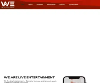 Weareliveentertainment.com(We Are Live Entertainment) Screenshot