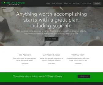 Weareparkavenue.com(Park Avenue Advisors) Screenshot