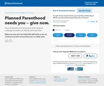 Weareplannedparenthood.org(Planned Parenthood needs you) Screenshot