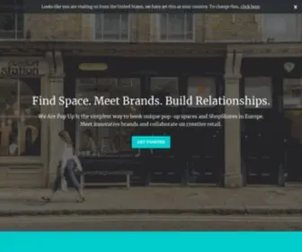 Wearepopup.com(Find Space) Screenshot