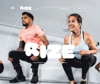 Wearerize.co.uk(Be fit together. Your energy will Rize with your favourite group exercise classes) Screenshot