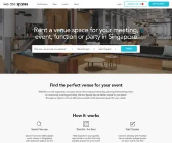 Wearespaces.com(Find awesome event venues & spaces for rent in Singapore) Screenshot