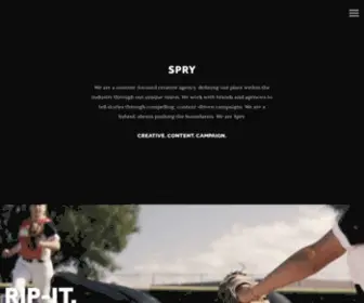 Wearespry.com(Creative Agency in Orlando) Screenshot