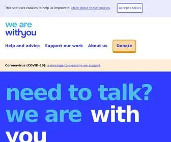 Wearewithyou.org.uk(We are a charity) Screenshot