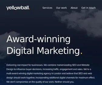 Weareyellowball.com(Winning Digital Marketing Agency London) Screenshot