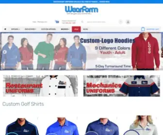 Wearform.com(Custom Uniforms Store) Screenshot