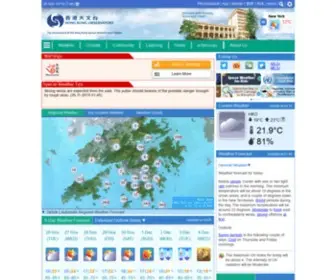 Weather.gov.hk(The Hong Kong Observatory) Screenshot