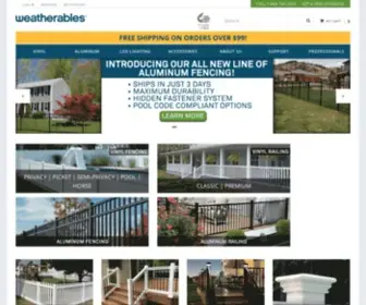 Weatherables.com(Vinyl fencing) Screenshot