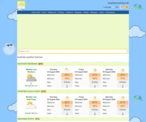 Weatheraustralia.info(Here you can see how) Screenshot