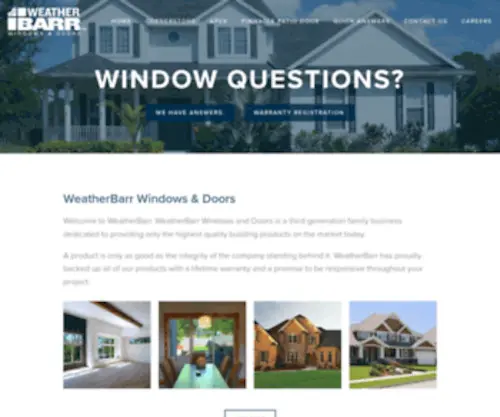 Weatherbarr.com(WeatherBarr Windows & Doors) Screenshot