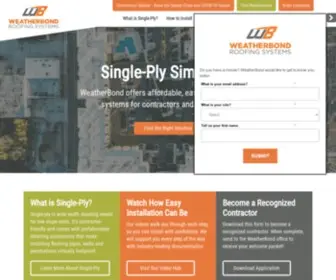 Weatherbondroofing.com(WeatherBond Roofing) Screenshot