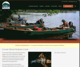 Weatherbys.com(Weatherby’s Maine Fishing and Hunting Lodge) Screenshot