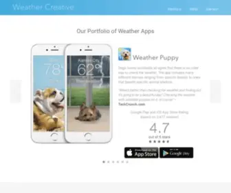 Weathercreative.com(Makers Of Turnkey Mobile Weather Apps For Brands) Screenshot