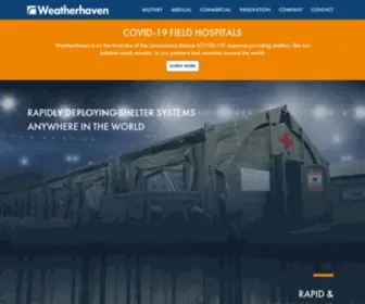 Weatherhaven.com(Rapidly Deploying Shelter Systems Anywhere in the World) Screenshot