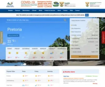 Weathersa.co.za(SAWS Home) Screenshot