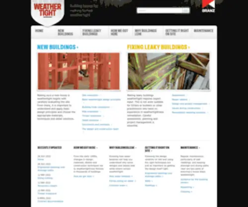 Weathertight.org.nz(Weathertight) Screenshot