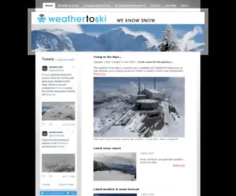 Weathertoski.co.uk(Weather to ski) Screenshot