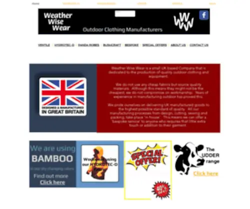 Weatherwisewear.co.uk(Weather Wise Wear Outdoor Clothing Manufacturers) Screenshot