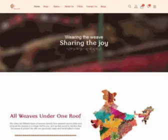 Weaverhut.com(Celebrating weaves of India) Screenshot