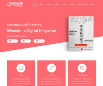 Weavermag.com(Digital Magazine Landing Page by) Screenshot