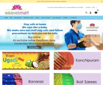 Weavesmart.com(Largest online display of handloom Silk & Cotton Sarees Dress Material) Screenshot