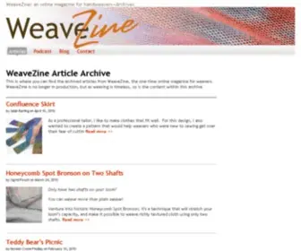 Weavezine.com(WeaveZine Article Archive) Screenshot