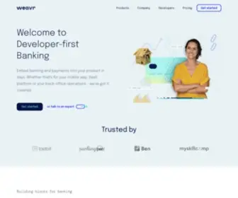 Weavr.io(Developer-first Banking) Screenshot