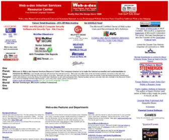 Web-A-Dex.com(Dex Internet Services Resource Center) Screenshot