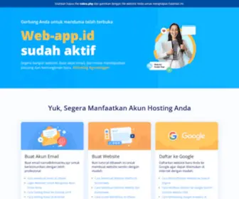 Web-APP.id(Selamat, website telah aktif) Screenshot