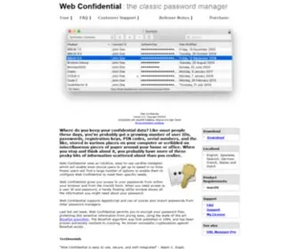 Web-Confidential.com(Web Confidential for Macintosh) Screenshot