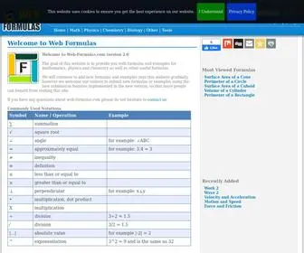 Web-Formulas.com(Web Formulas) Screenshot