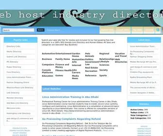 Web-Host-Industry.com(Link Directory) Screenshot