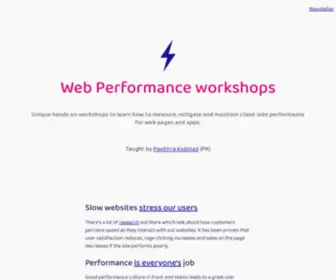 Web-Perf.dev(Web Performance workshops) Screenshot