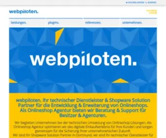 Web-Piloten.de(Dortmunds Shopware Partner & Onlineshop Agentur) Screenshot