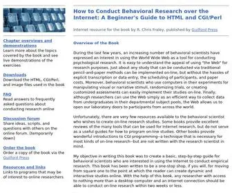 Web-Research-Design.net(Conducting Behavioral and Psychological Research over the Internet) Screenshot