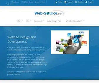 Web-Source.net(Web Page Design and Development Guide) Screenshot