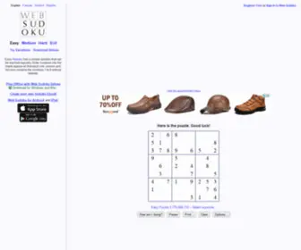 Web-Sudoku.com(Web Sudoku) Screenshot