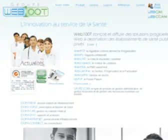 Web100T.fr(Accueil WEB100T : informatique pour établissements de soins publics & privés) Screenshot