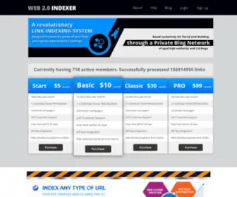 Web20Indexer.com(WEB 2.0 INDEXER) Screenshot