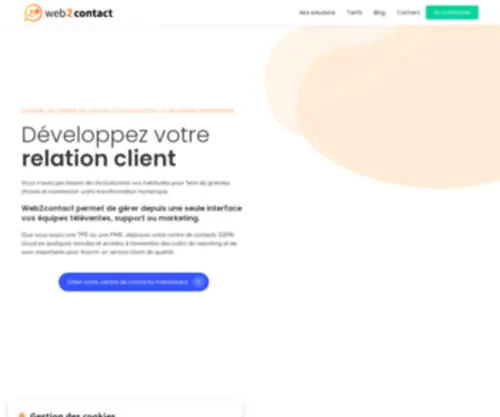 Web2Contact.com(Logiciel pour centre d'appels et centre de contacts) Screenshot