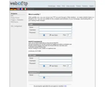 Web2FTP.com(Free WebFTP service) Screenshot