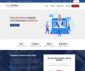 Web2Globe.com(Software, Mobile Apps, UI/UX & Emerging Technology Development Company) Screenshot
