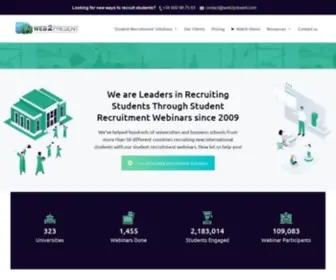 Web2Present.com(Student Recruitment Webinars & Lead generation) Screenshot