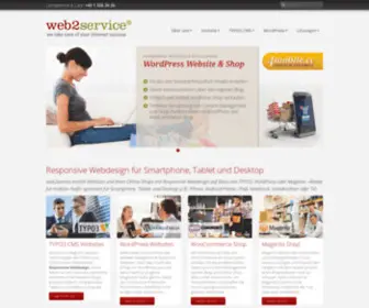 Web2Service.net(Mobile TYPO3 Websites mit Responsive Webdesign für Smartphones) Screenshot