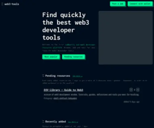 Web3-Tools.xyz(Web3 developer tools resources) Screenshot