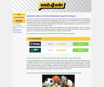 Web4Win.ch(Sportwetten Schweiz) Screenshot